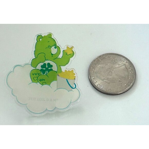 Care Bears Good Luck Bear Acrylic Pin Badge Cloud Cartoon Lucky Stars - Picture 2 of 3